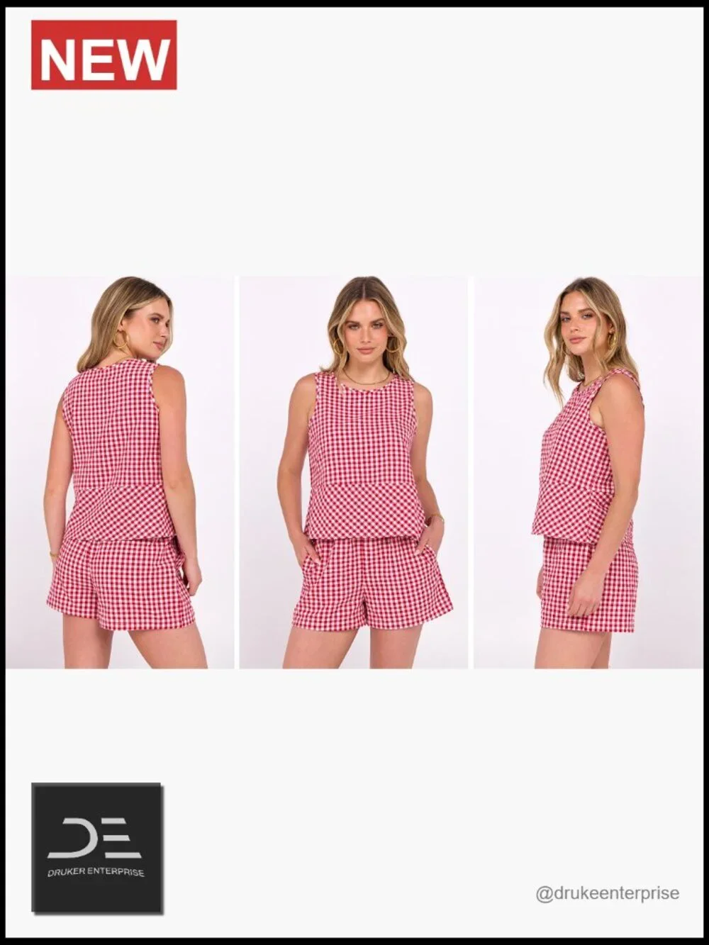 2 Piece Outfits Striped Tank Top Matching Shorts Lounge Set Beach Vacation